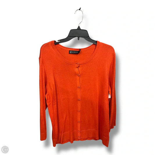 Cardigan By New York And Co In Orange, Size: Xxl