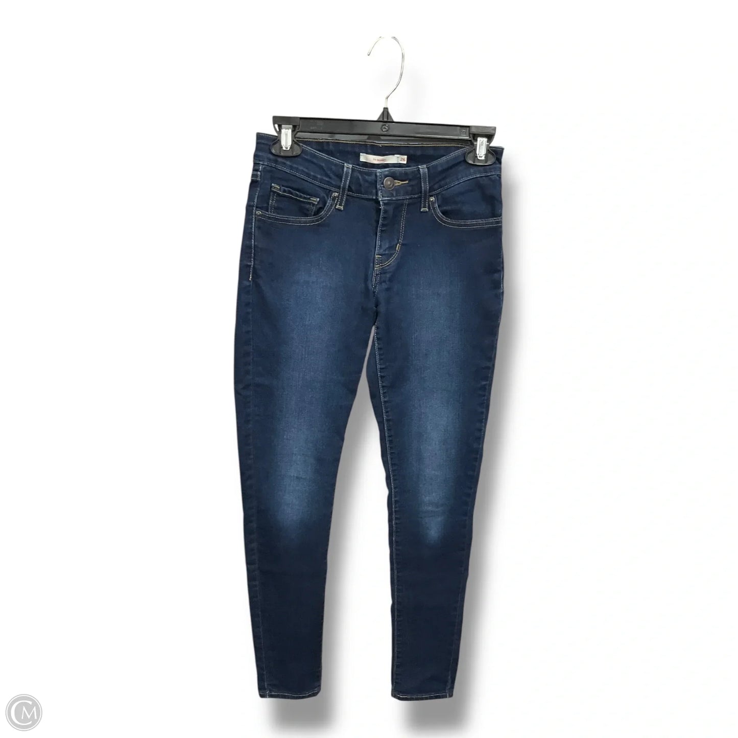 Jeans Skinny By Levis In Blue Denim, Size: 4