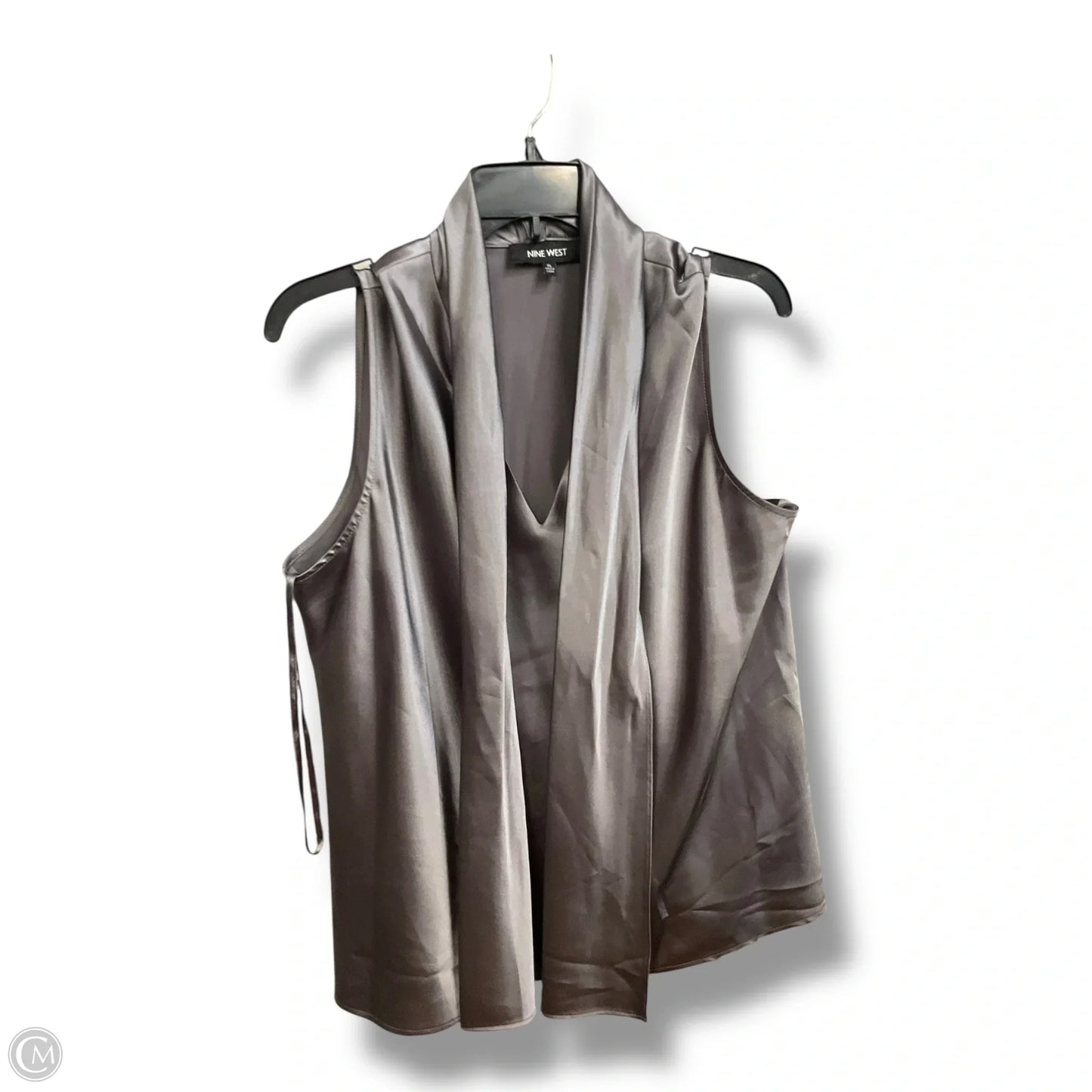 Top Sleeveless By Nine West In Grey, Size: Xl