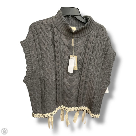 Vest Sweater By Tahari In Grey, Size: L
