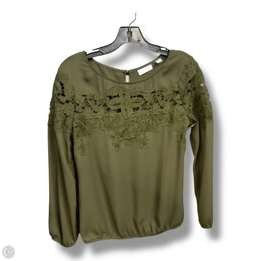 Blouse Long Sleeve By New York And Co In Green, Size: Xs
