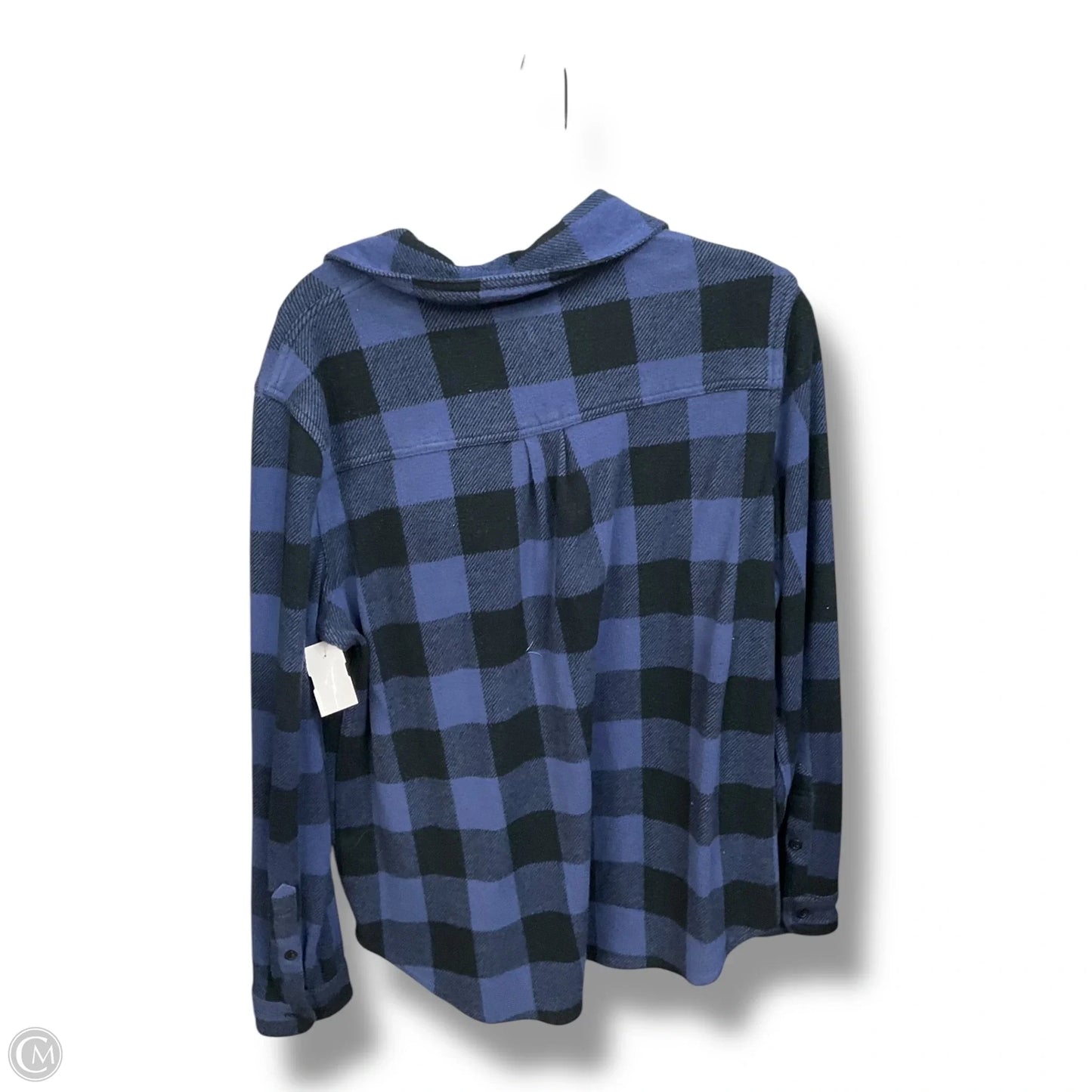 Jacket Shirt By Workshop In Plaid Pattern, Size: L