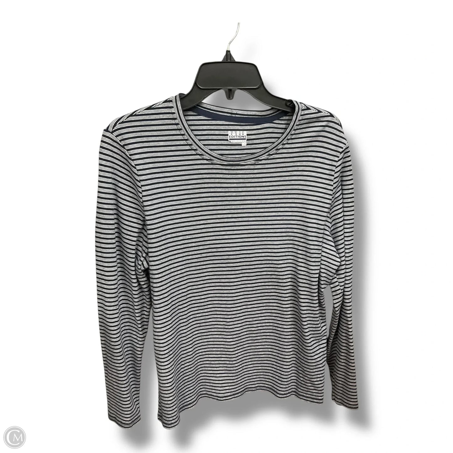 Top Long Sleeve Basic By Basic Editions In Striped Pattern, Size: L
