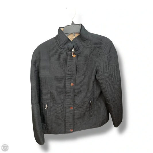 Jacket Puffer & Quilted By Gallery In Black, Size: M