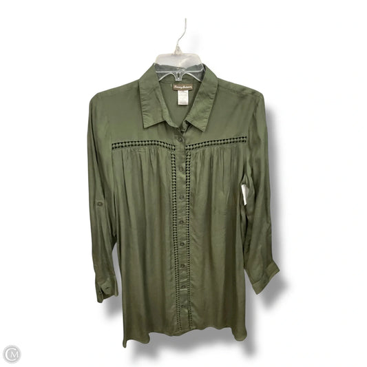 Blouse Long Sleeve By Tommy Bahama In Green, Size: M
