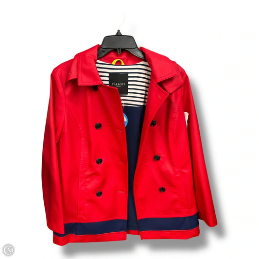 Coat Raincoat By Talbots In Red, Size: Mp