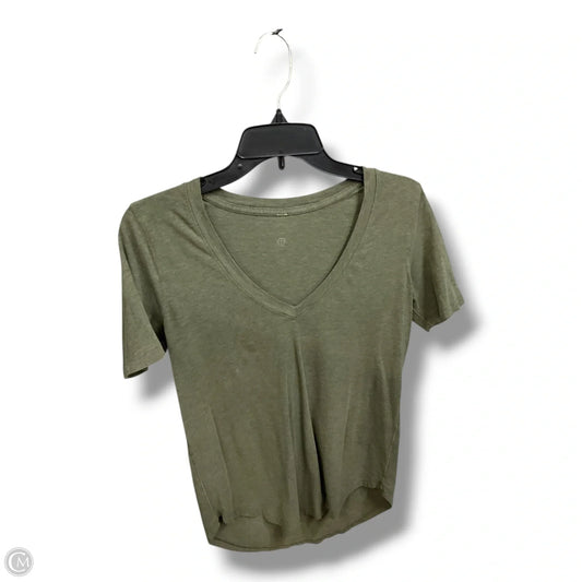 Athletic Top Short Sleeve By Lululemon In Green, Size: M