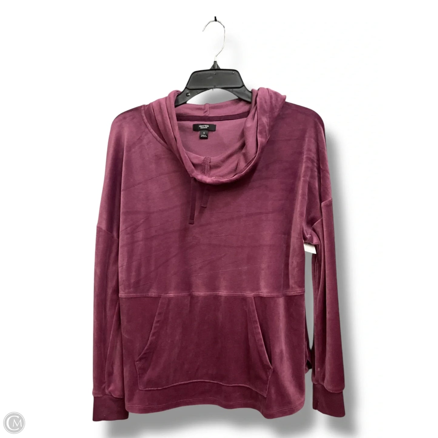Athletic Sweatshirt Hoodie By Simply Vera In Mauve, Size: S