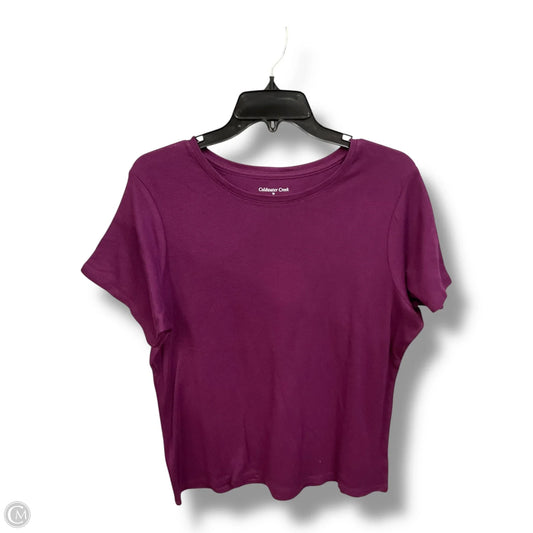 Top Short Sleeve Basic By Coldwater Creek In Purple, Size: Xl