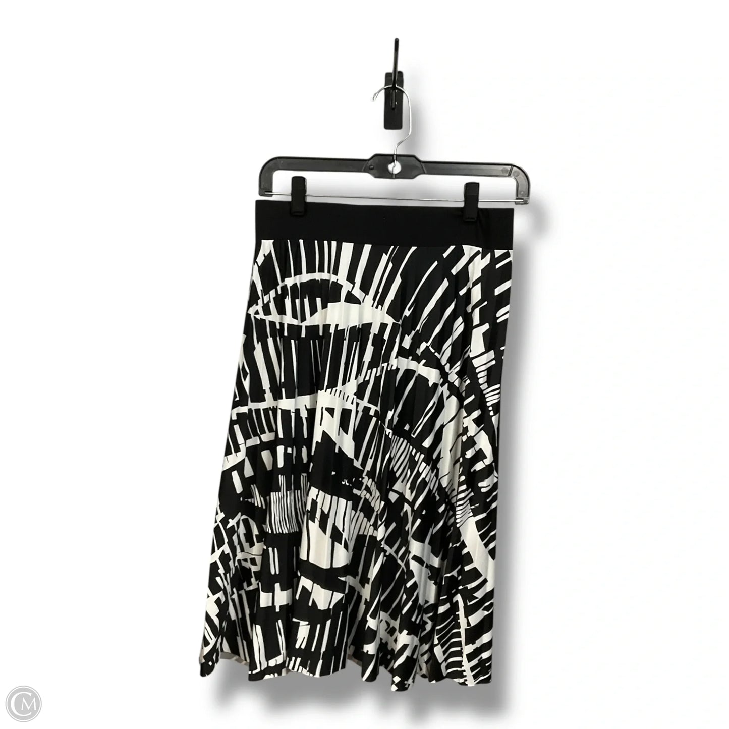 Skirt Midi By Covington In Black & White, Size: Sp