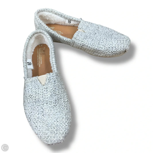 Shoes Flats By Toms In Grey & White, Size: 9