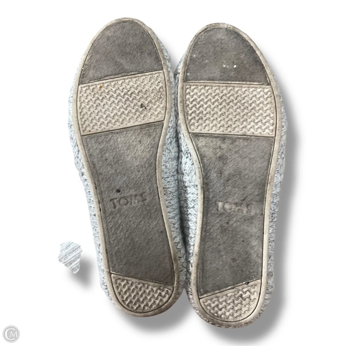Shoes Flats By Toms In Grey & White, Size: 9