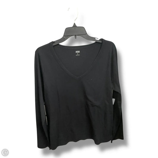 Top Long Sleeve Basic By Ana In Black, Size: L