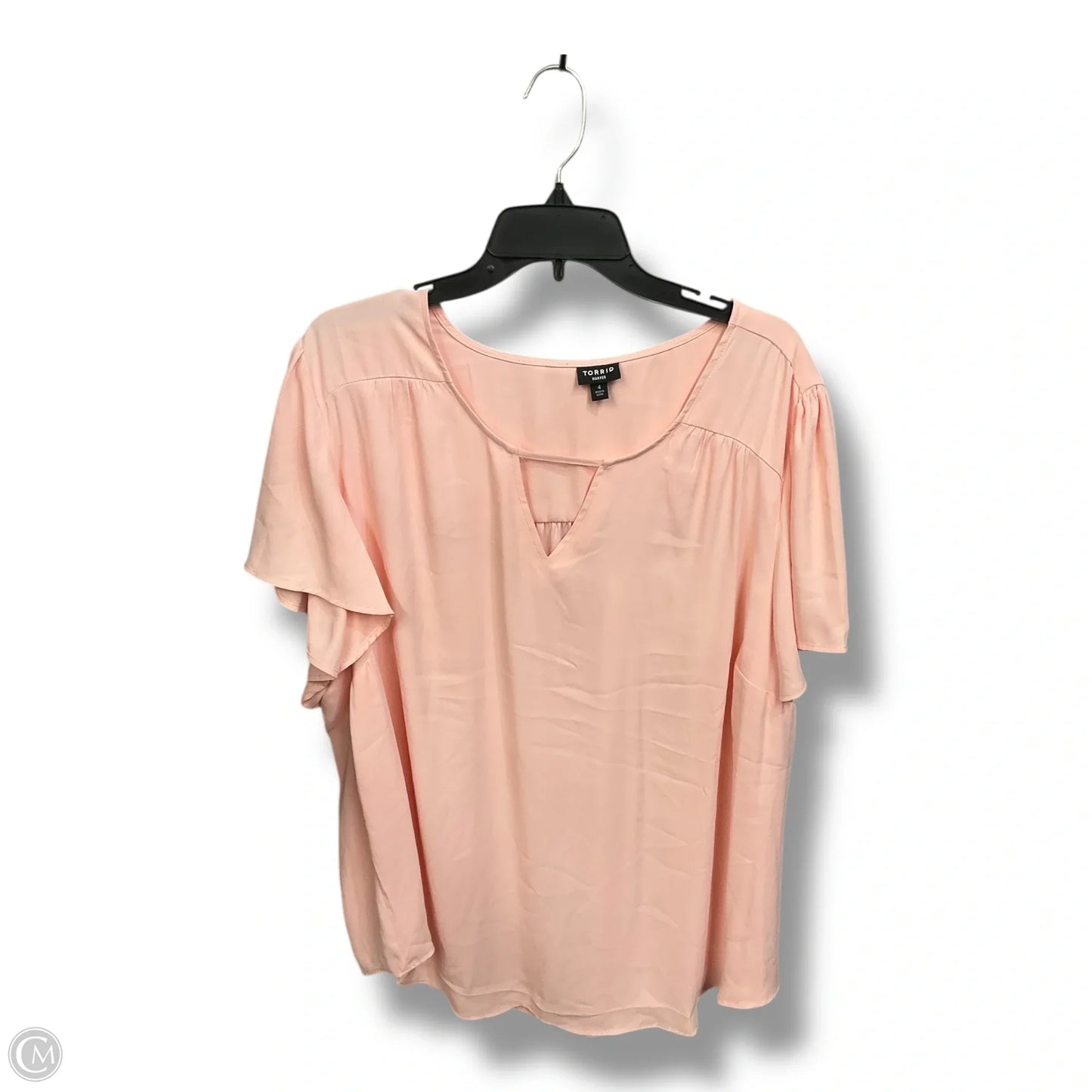 Blouse Sleeveless By Torrid In Peach, Size: 4x