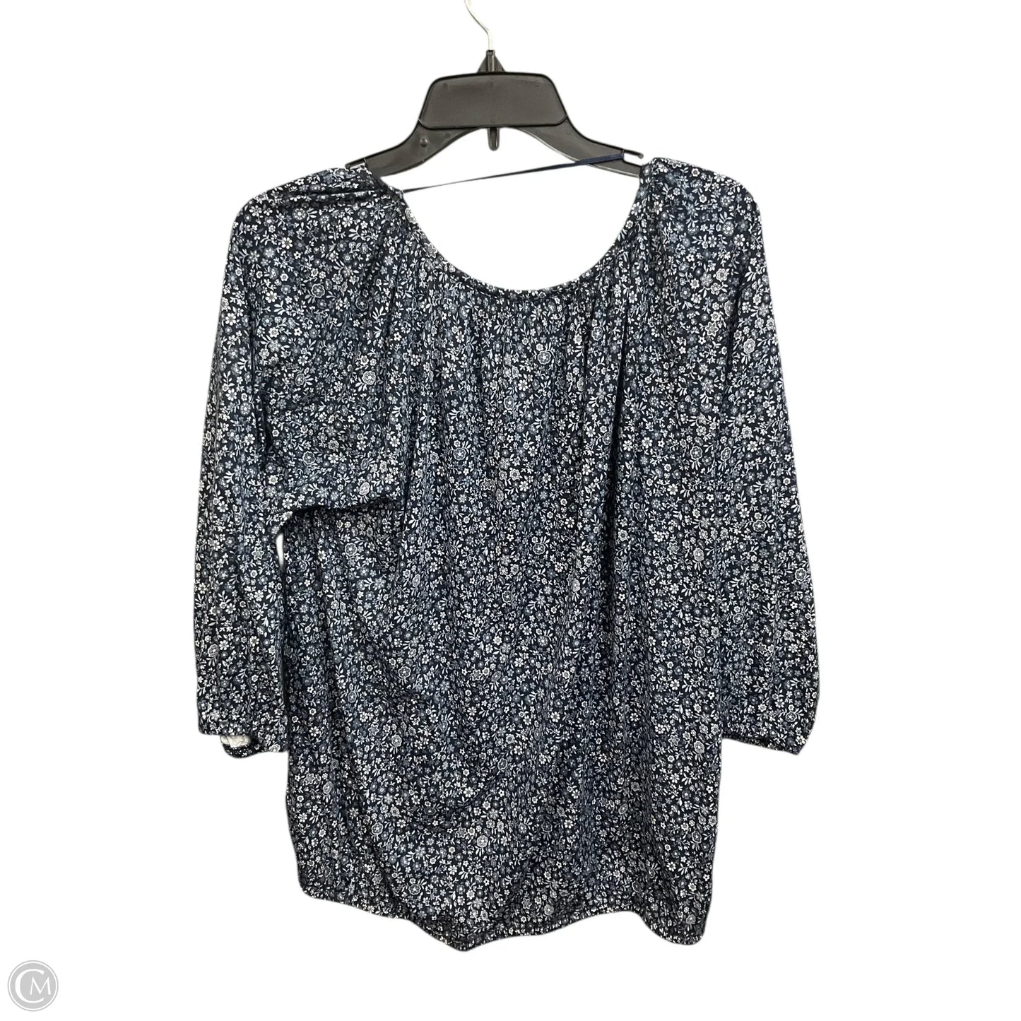 Top Long Sleeve By Michael By Michael Kors In Blue, Size: 1x