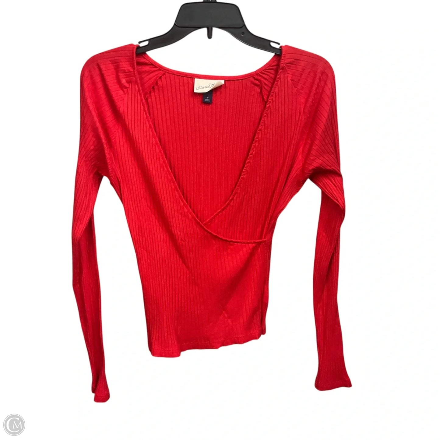 Top Long Sleeve Basic By Universal Thread In Red, Size: M