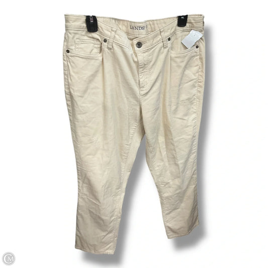 Pants Corduroy By Lands End In Cream, Size: 14
