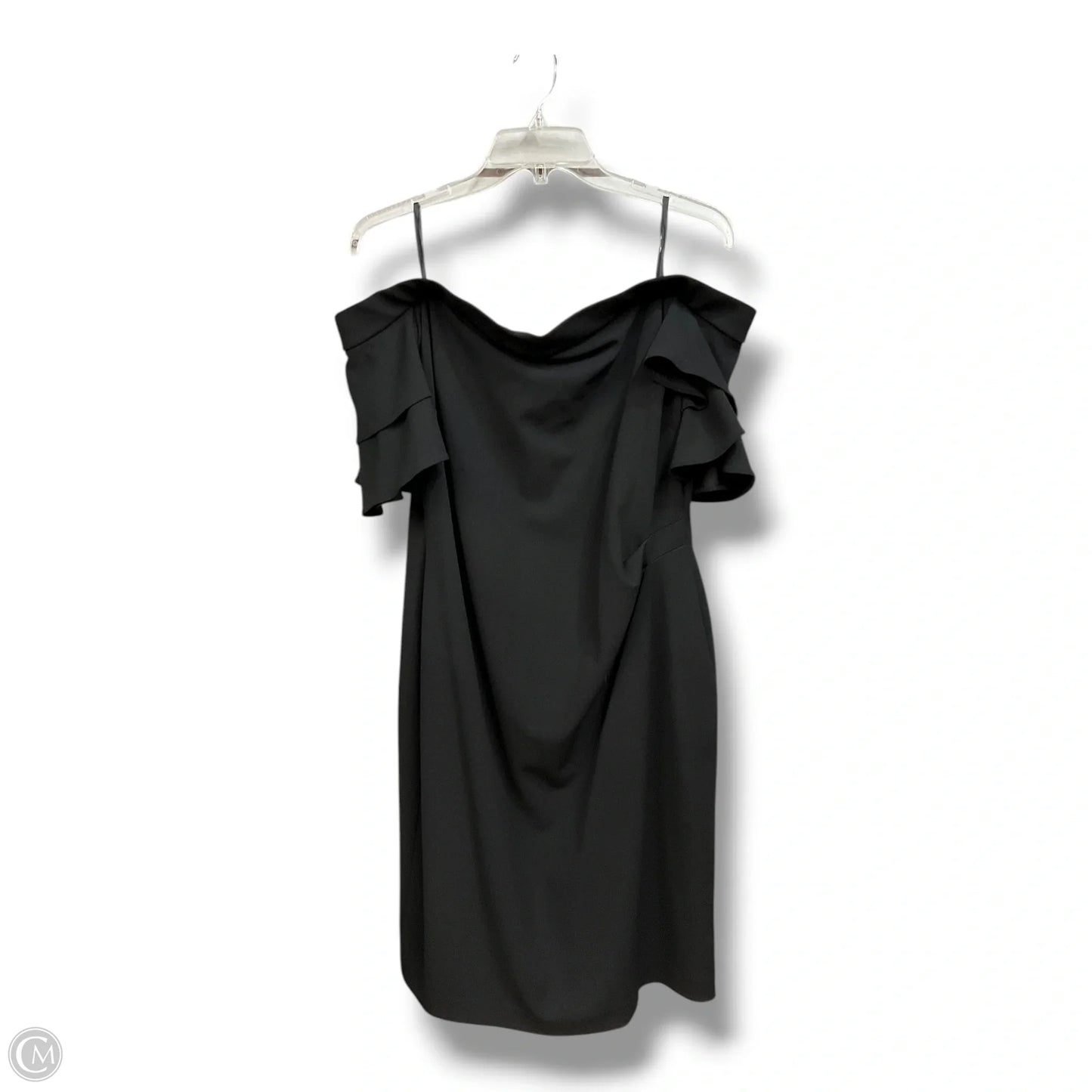 Dress Party Midi By Lauren By Ralph Lauren In Black, Size: Xl