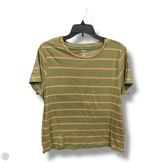 Top Short Sleeve Basic By Sonoma In Striped Pattern, Size: Xl