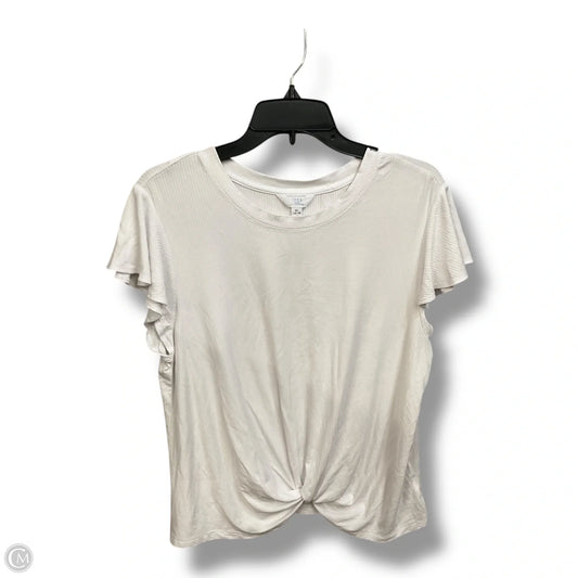 Top Short Sleeve Basic By Time And Tru In White, Size: Xl