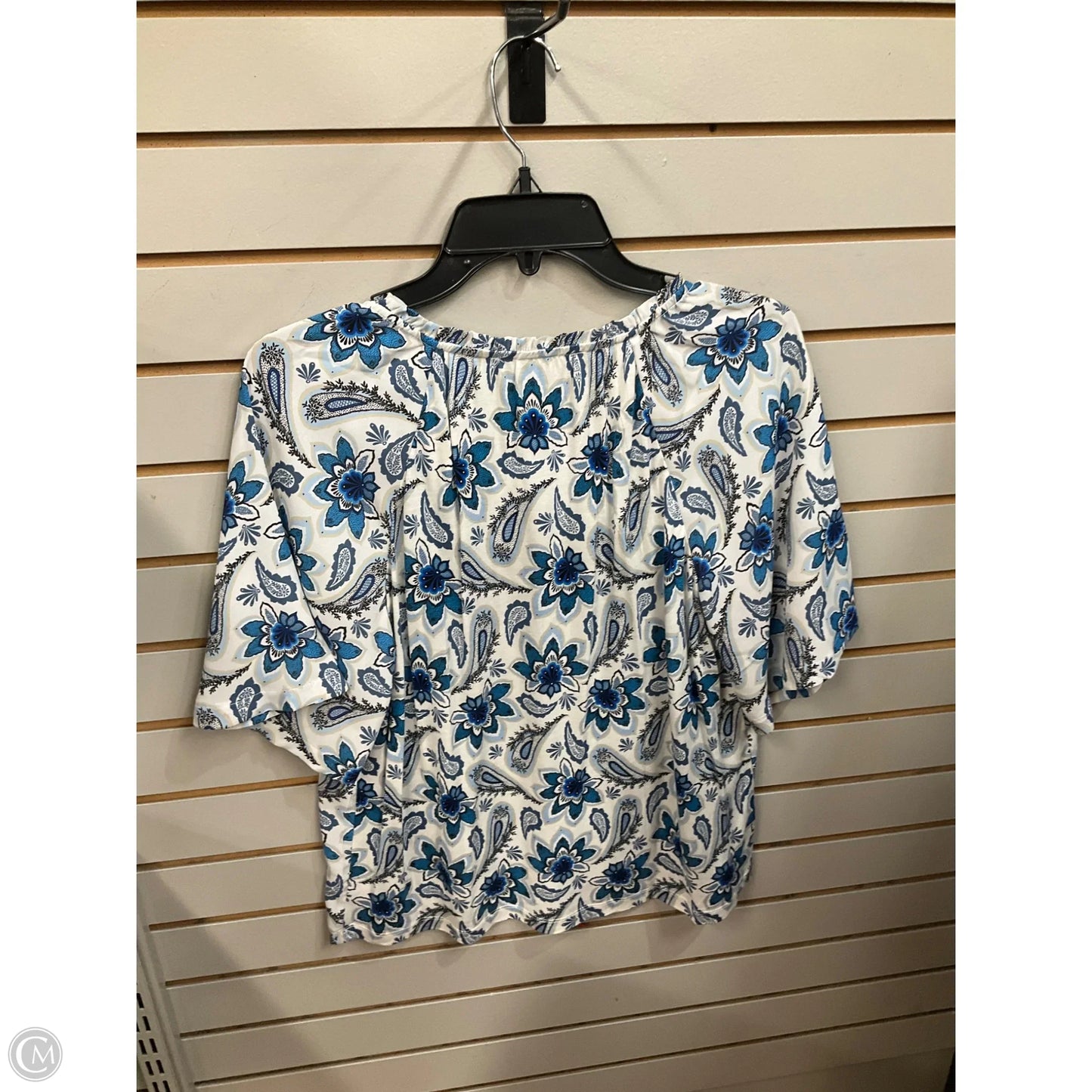 Blouse Short Sleeve By Loft In Floral Print, Size: S