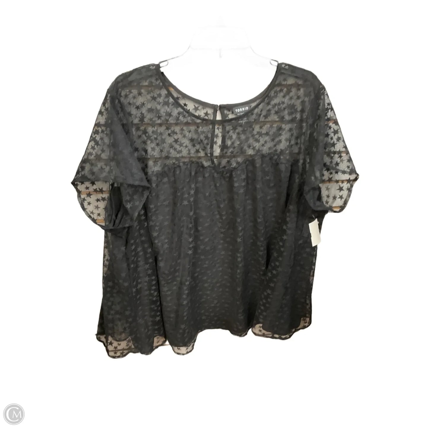 Top Short Sleeve Basic By Torrid In Black, Size: 3x