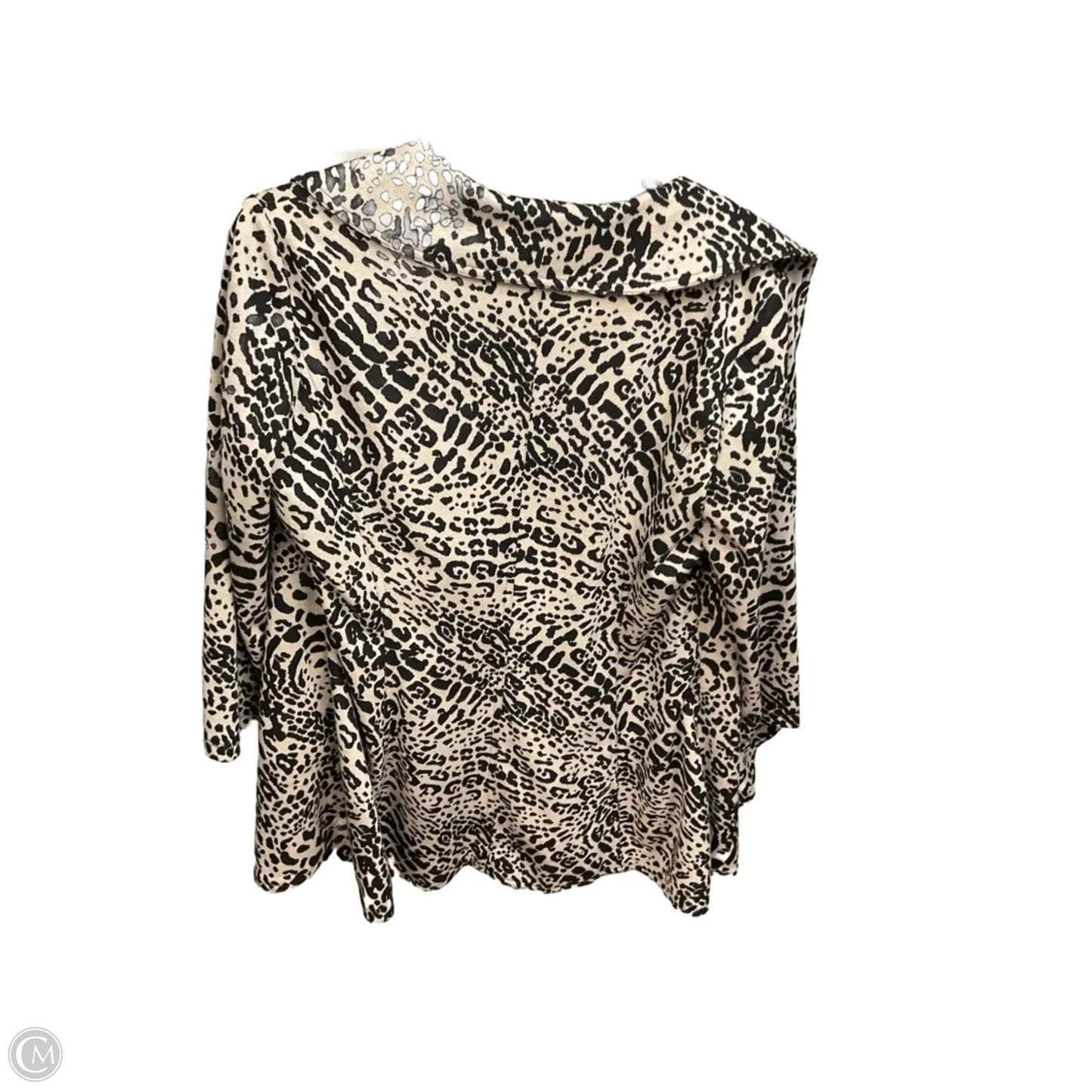 Cardigan By Calvin Klein In Animal Print, Size: M
