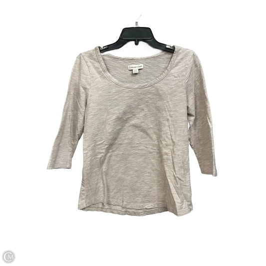 Top Long Sleeve Basic By Coldwater Creek In Beige, Size: Mp