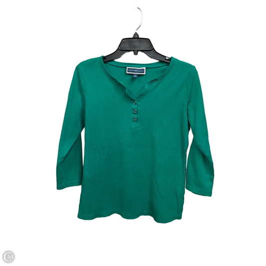 Top 3/4 Sleeve Basic By Clothes Mentor In Green, Size: S