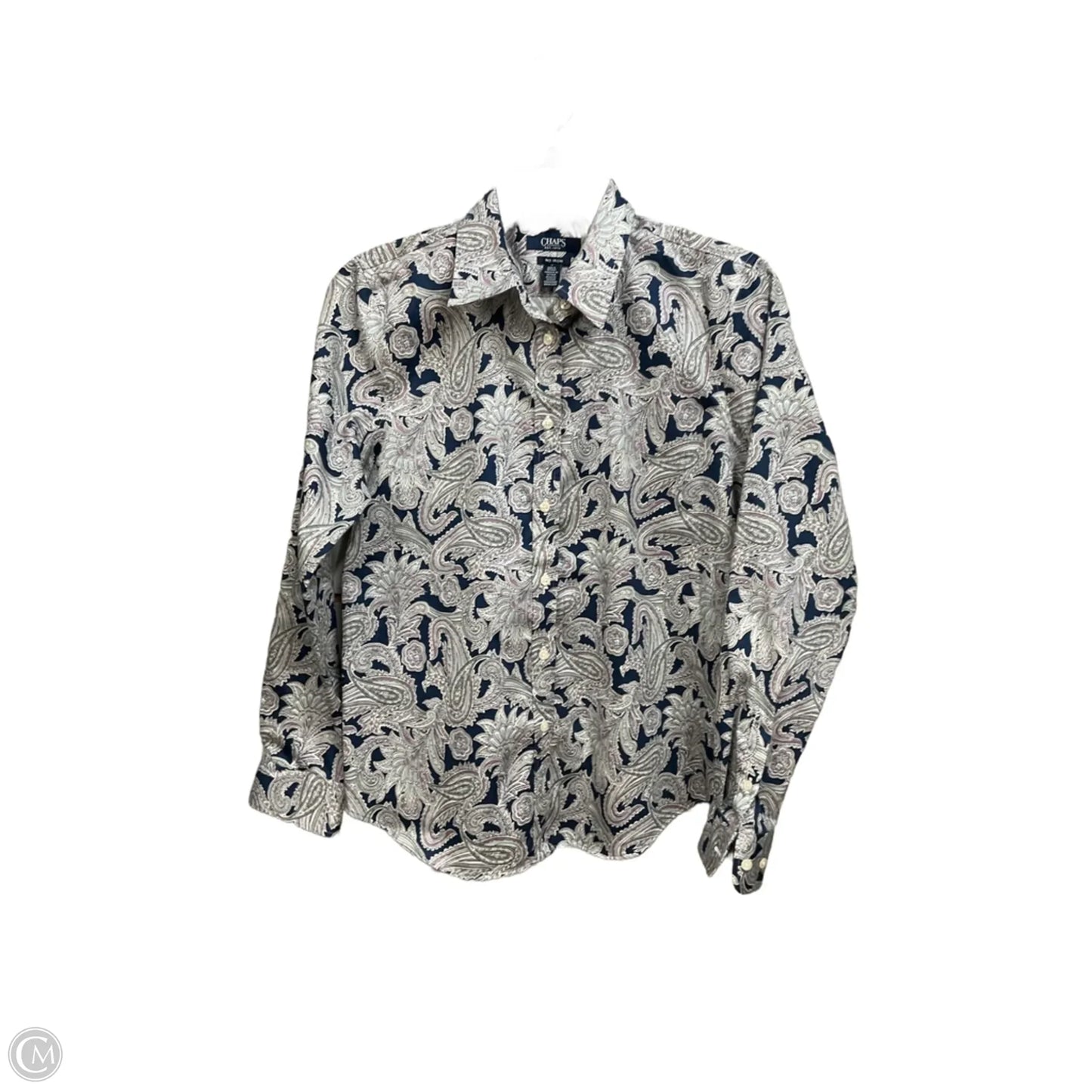 Top Long Sleeve By Chaps In Paisley Print, Size: M