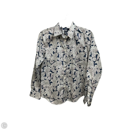 Top Long Sleeve By Chaps In Paisley Print, Size: M