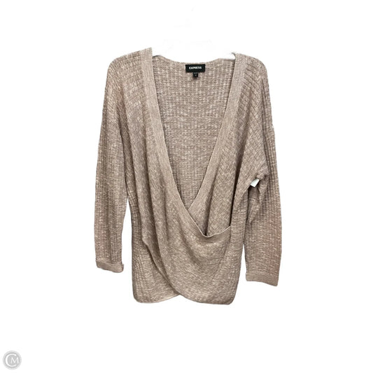 Top Long Sleeve Basic By Express In Beige, Size: L