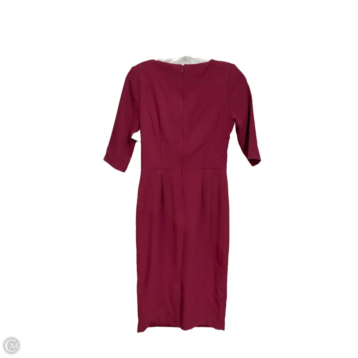 Dress Casual Midi By Asos In Maroon, Size: M