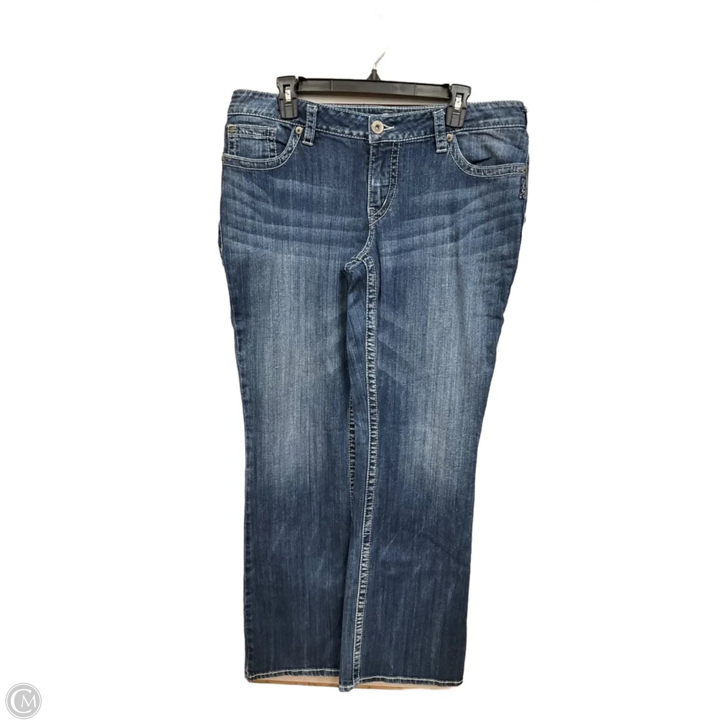 Jeans Boot Cut By Silver In Blue Denim, Size: 16