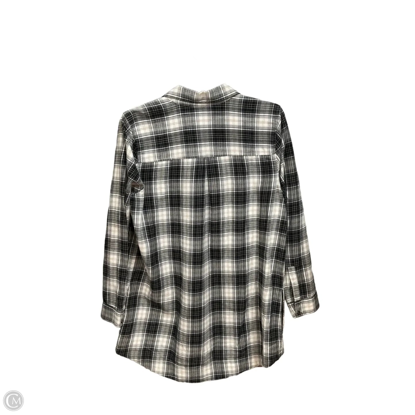 Tunic Long Sleeve By J. Jill In Plaid Pattern, Size: M