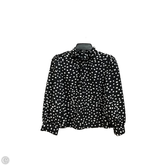 Blouse Long Sleeve By Sanctuary In Black & White, Size: Xs