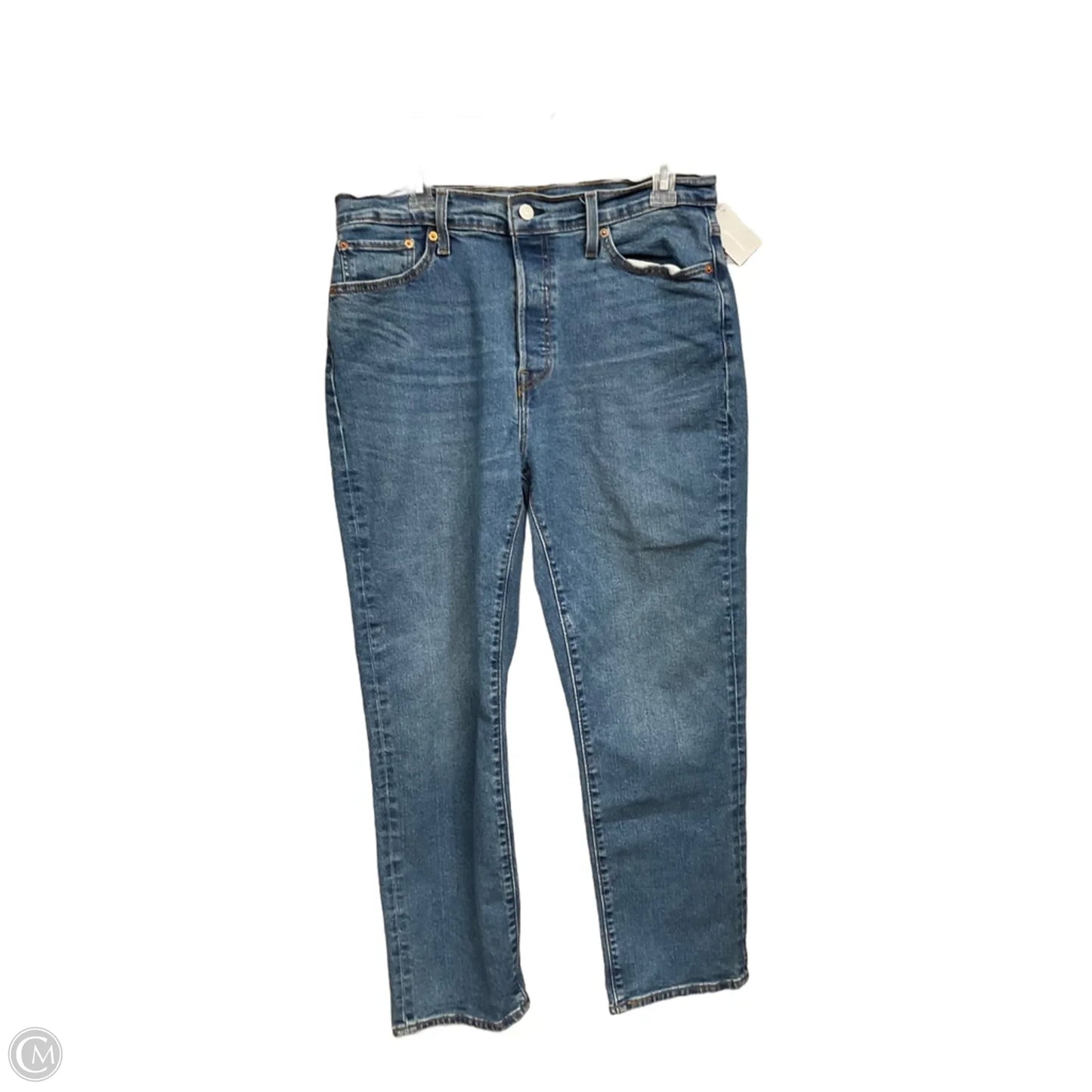 Jeans Straight By Levis In Blue Denim, Size: 10