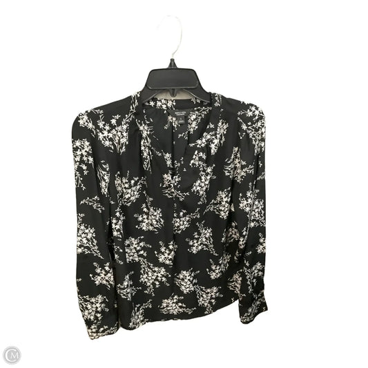 Blouse Long Sleeve By Simply Vera In Black & White, Size: S