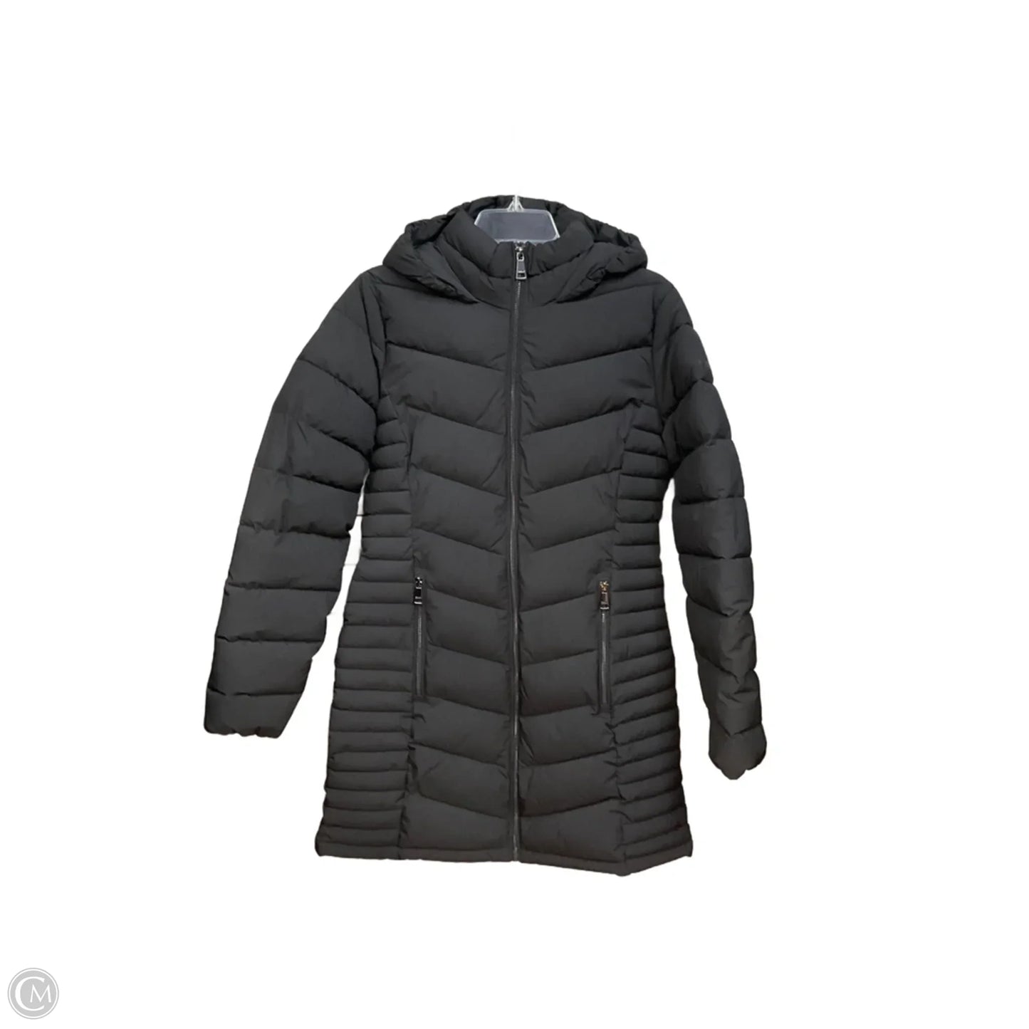 Coat Puffer & Quilted By Dkny In Black, Size: S