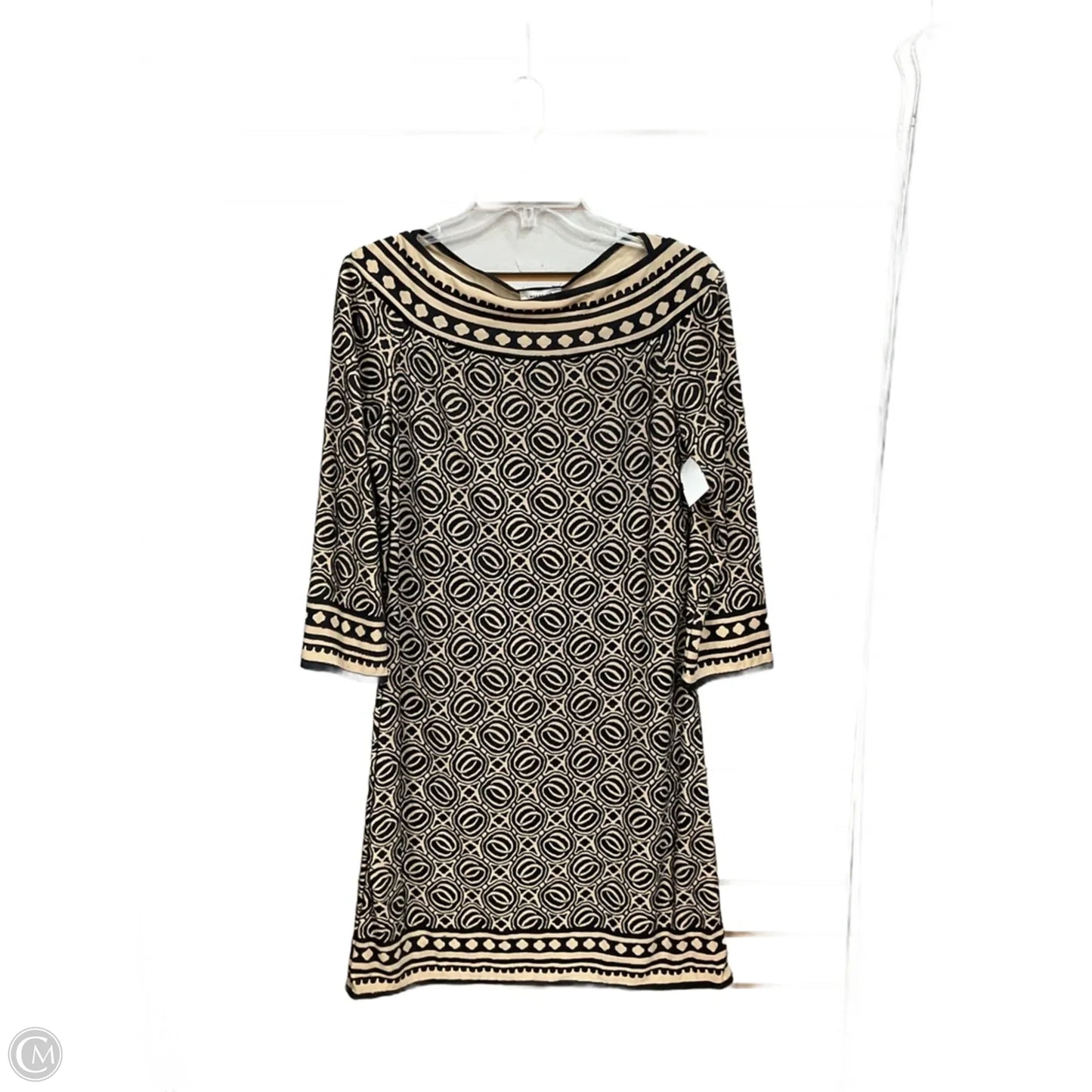 Dress Casual Midi By Max Studio In Black & Tan, Size: M