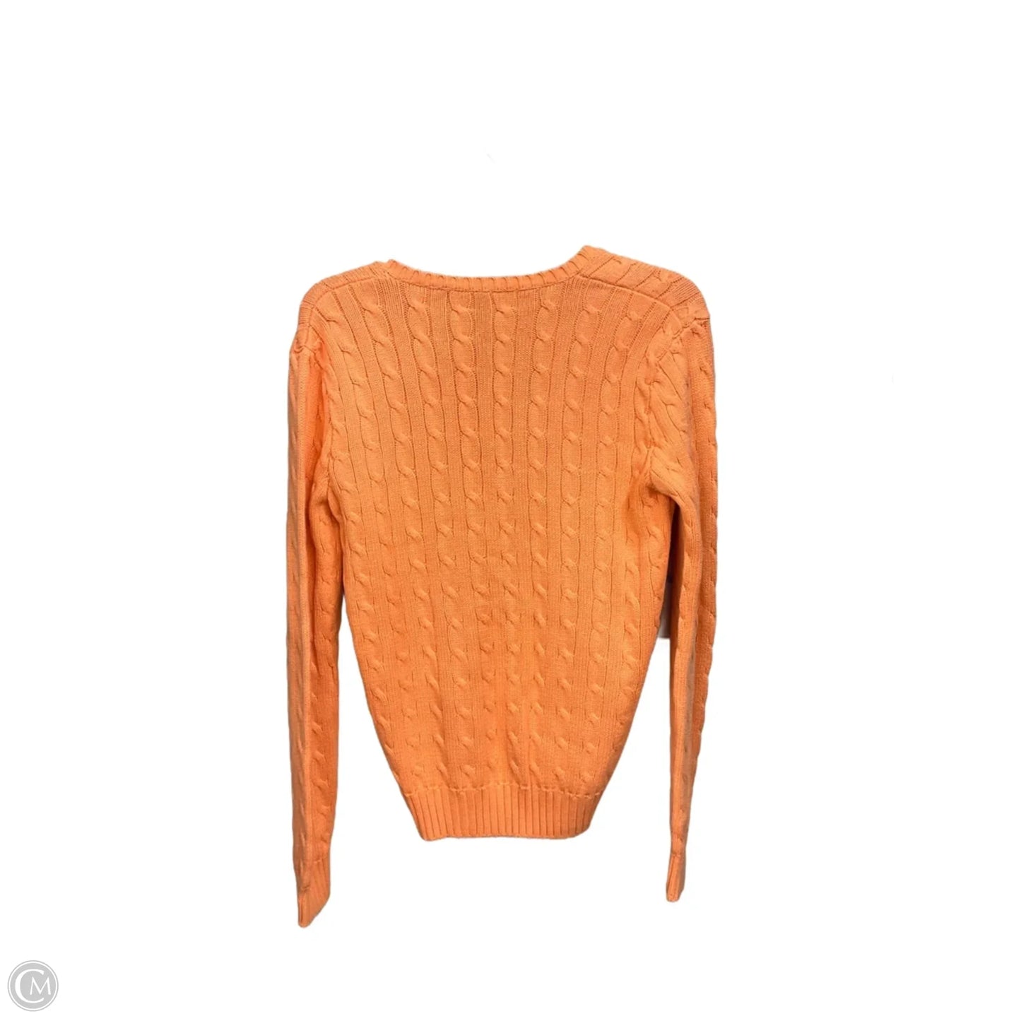 Top Long Sleeve Basic By Ralph Lauren In Peach, Size: L