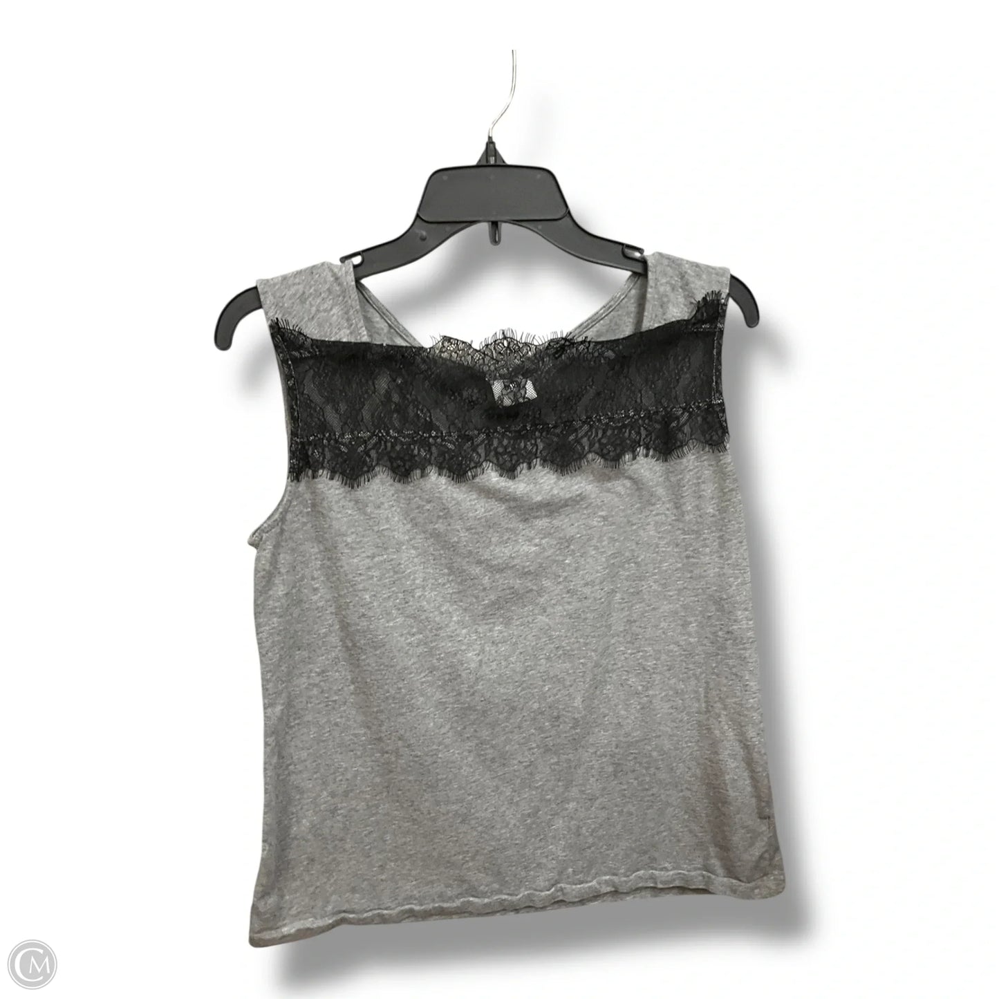 Top Sleeveless By Cabi In Black & Grey, Size: M