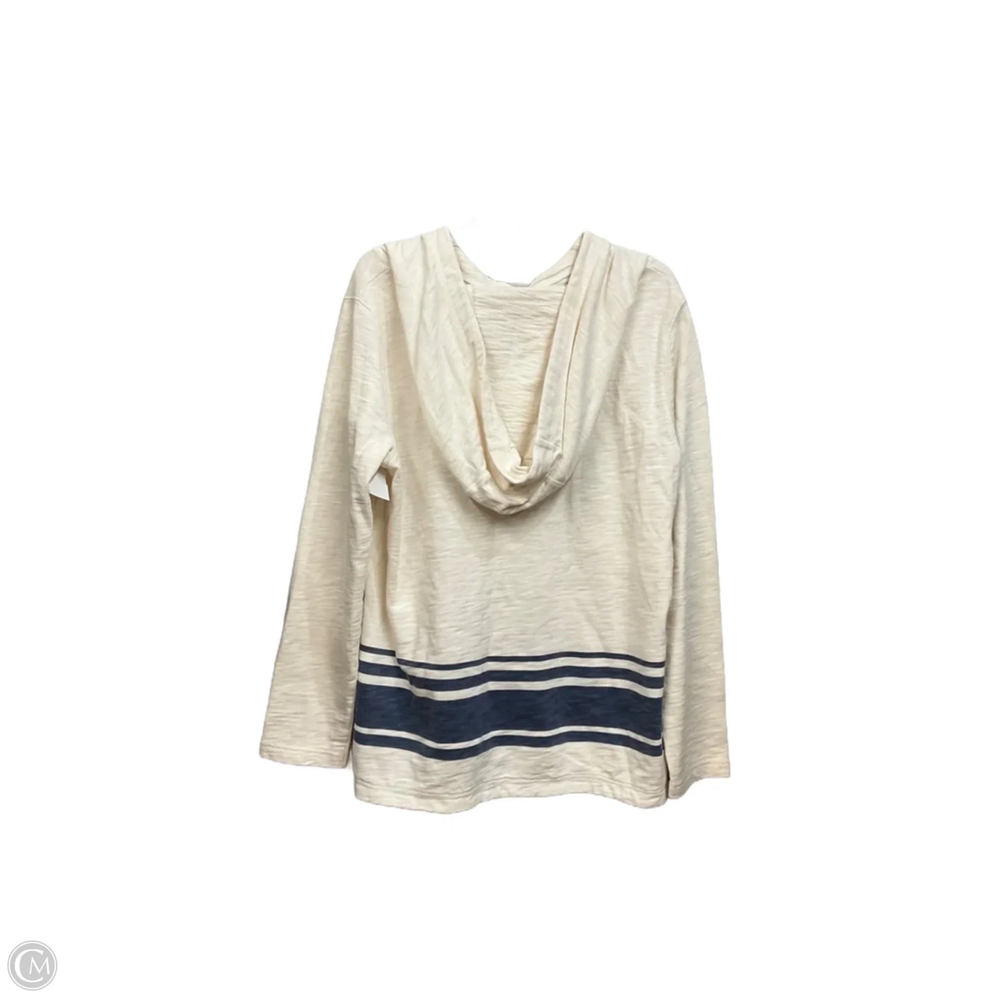 Sweatshirt Hoodie By Eddie Bauer In Cream, Size: Xl