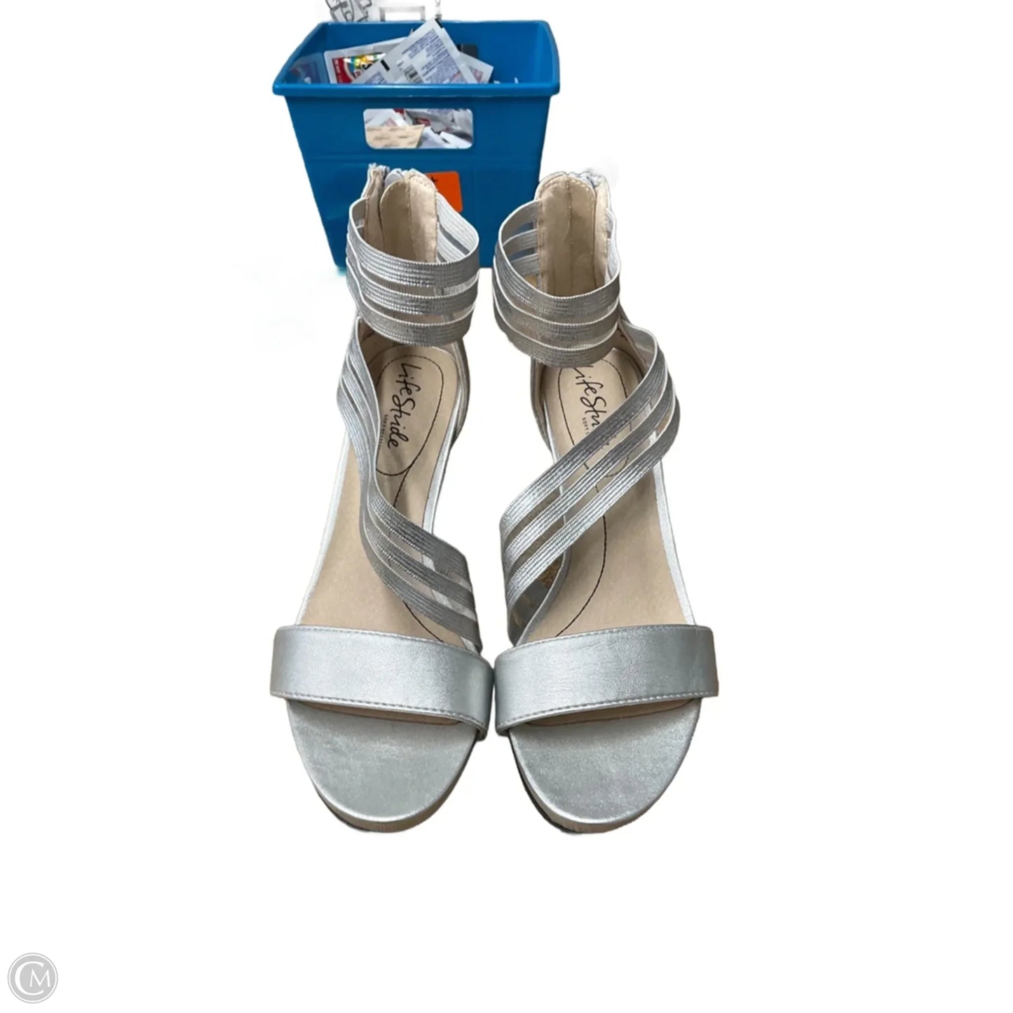 Shoes Heels Block By Life Stride In Silver, Size: 7.5