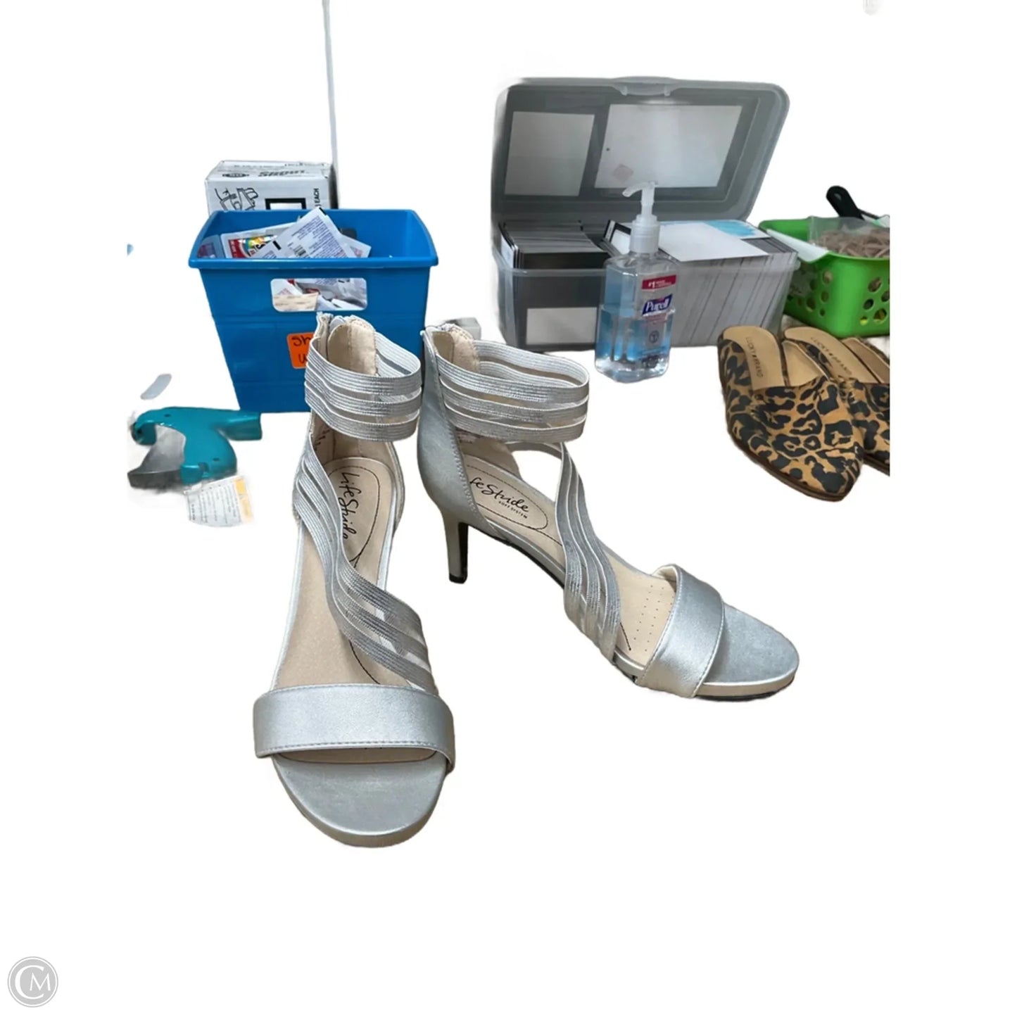 Shoes Heels Block By Life Stride In Silver, Size: 7.5