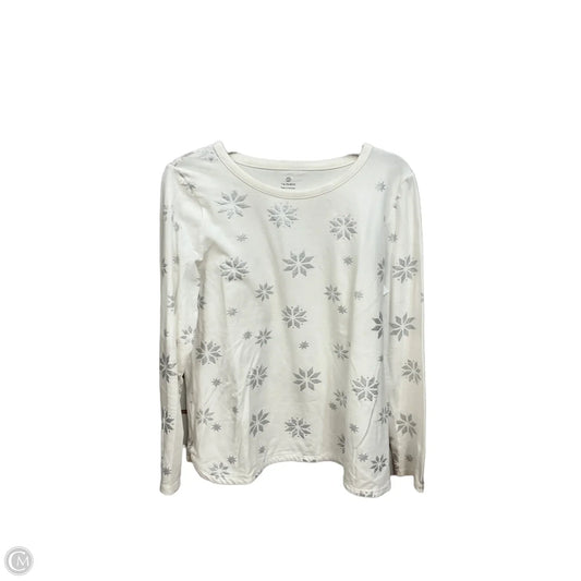 Top Long Sleeve By Talbots In White, Size: Lp