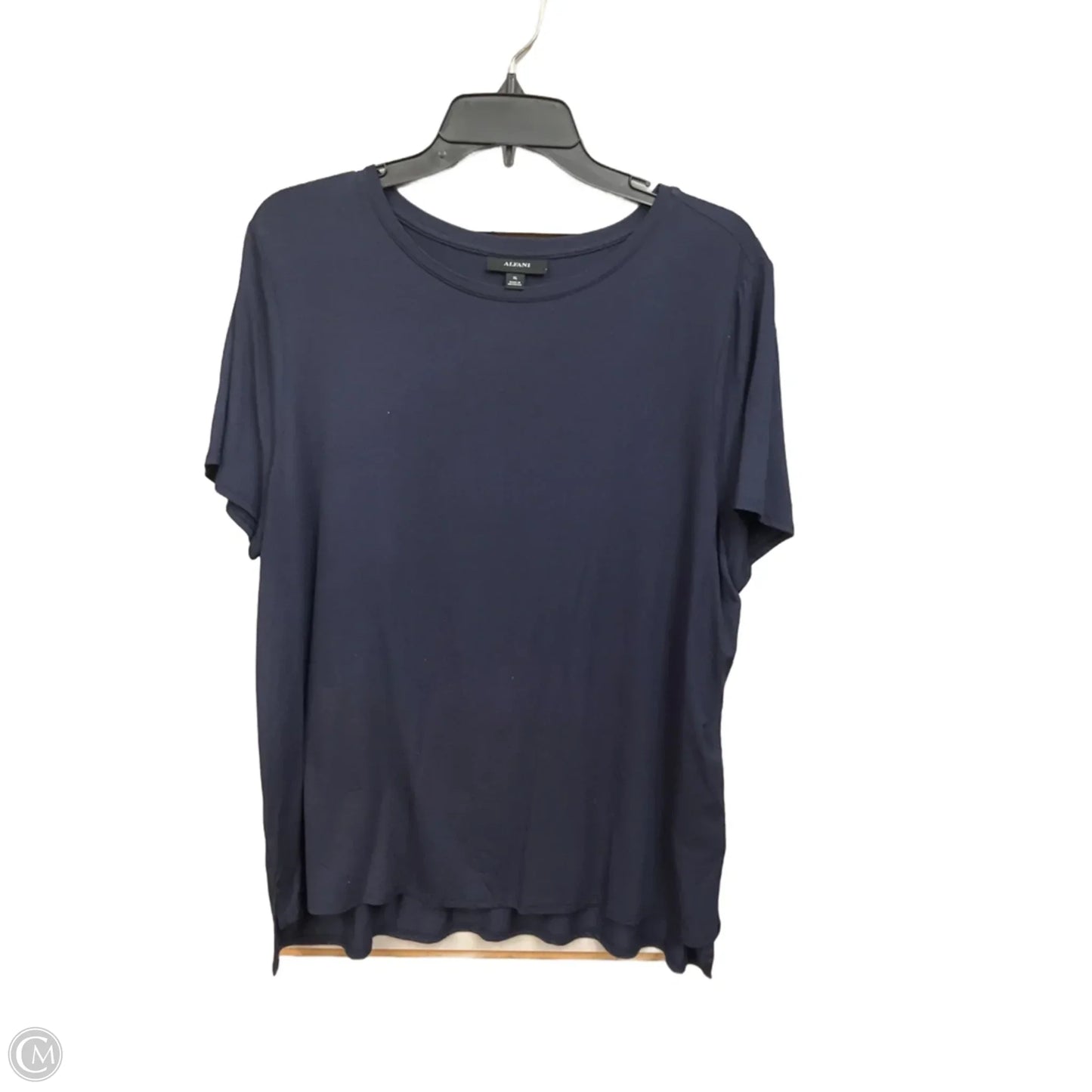 Top Short Sleeve Basic By Alfani In Navy, Size: Xl