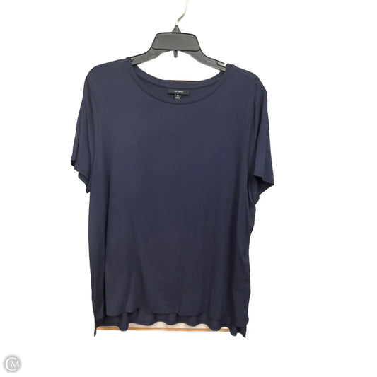 Top Short Sleeve Basic By Alfani In Navy, Size: Xl