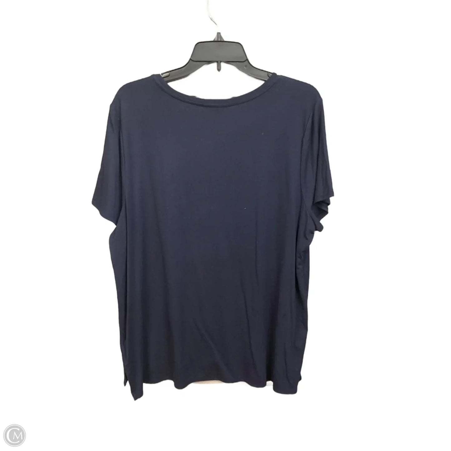 Top Short Sleeve Basic By Alfani In Navy, Size: Xl
