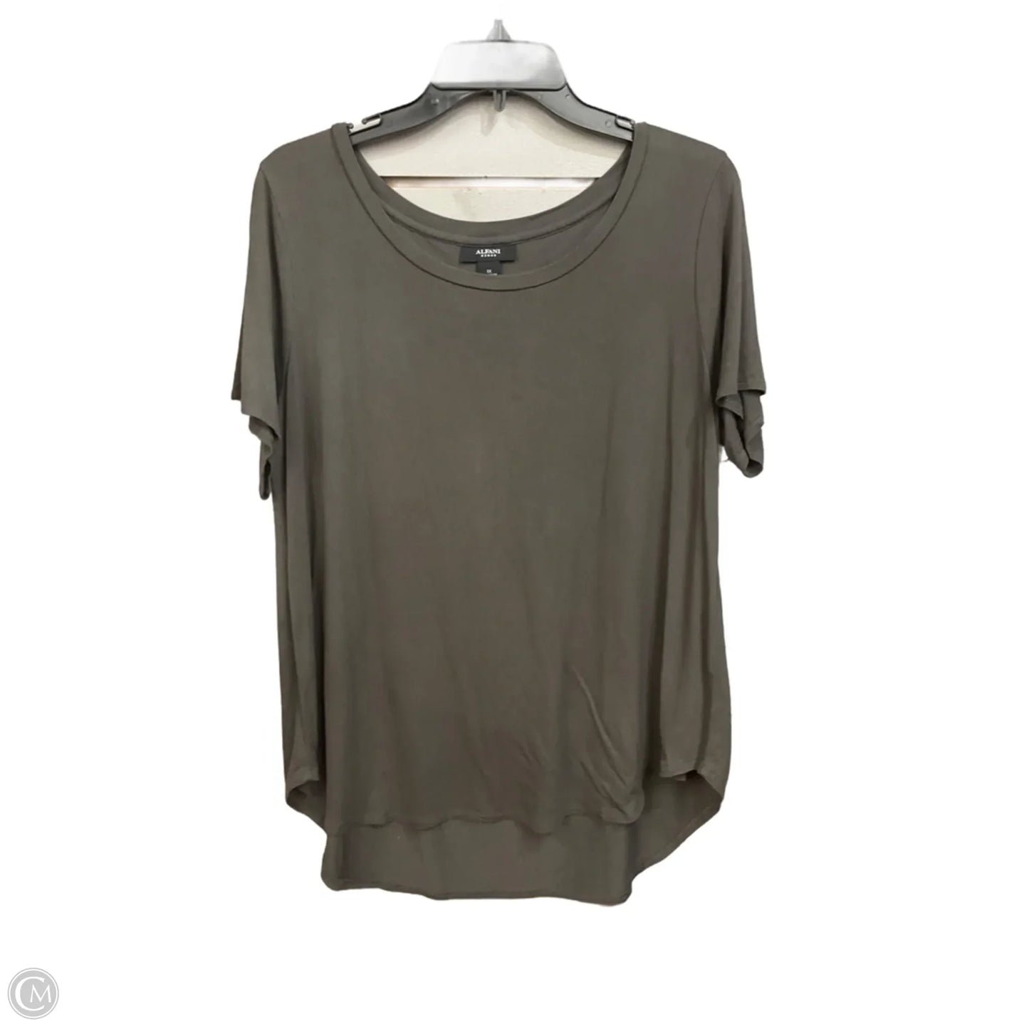 Top Short Sleeve Basic By Alfani In Grey, Size: 1x